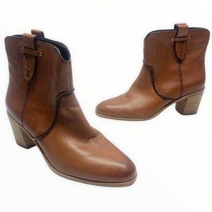 GH Bass Sophia Leather Heeled Western Bootie